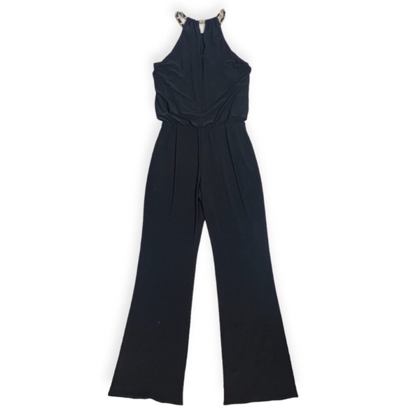 LAUNDRY by Shelli Segal Black Chain Neck Jumpsuit - Picture 11 of 16